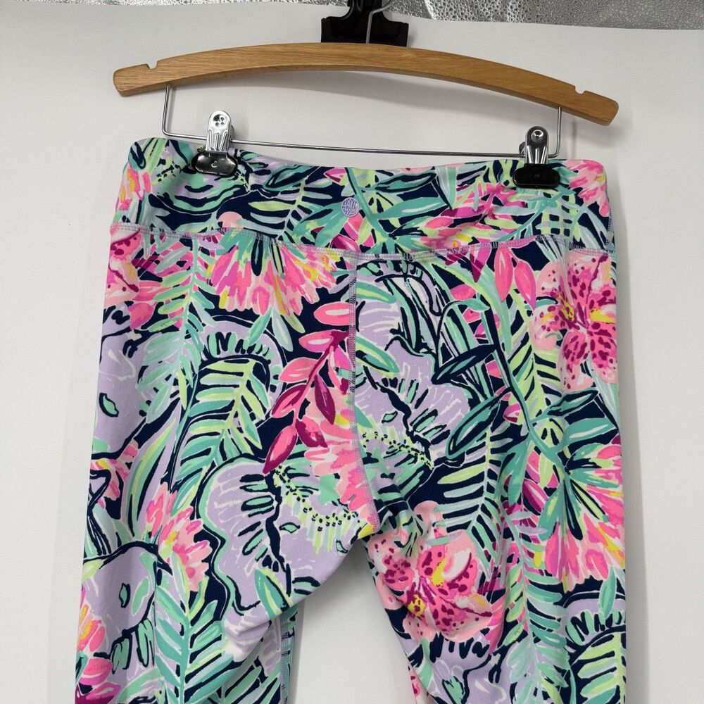 Lilly Pulitzer Luxletic Anika Weekender Cropped Legging Floral Resort Size XL - Picture 5 of 14